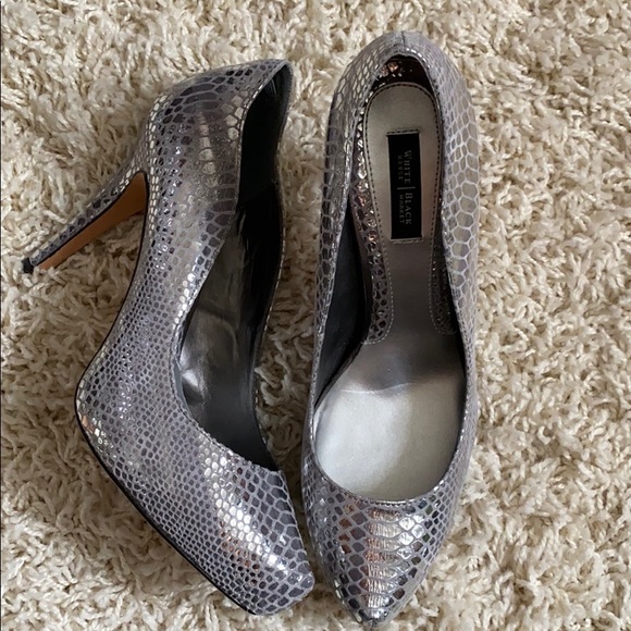 White House Black Market Shoes - Silver White House Black market Heels.